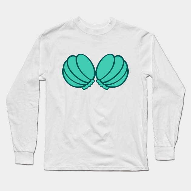 Mermaid seashells bra top shirt Long Sleeve T-Shirt by Cocolima